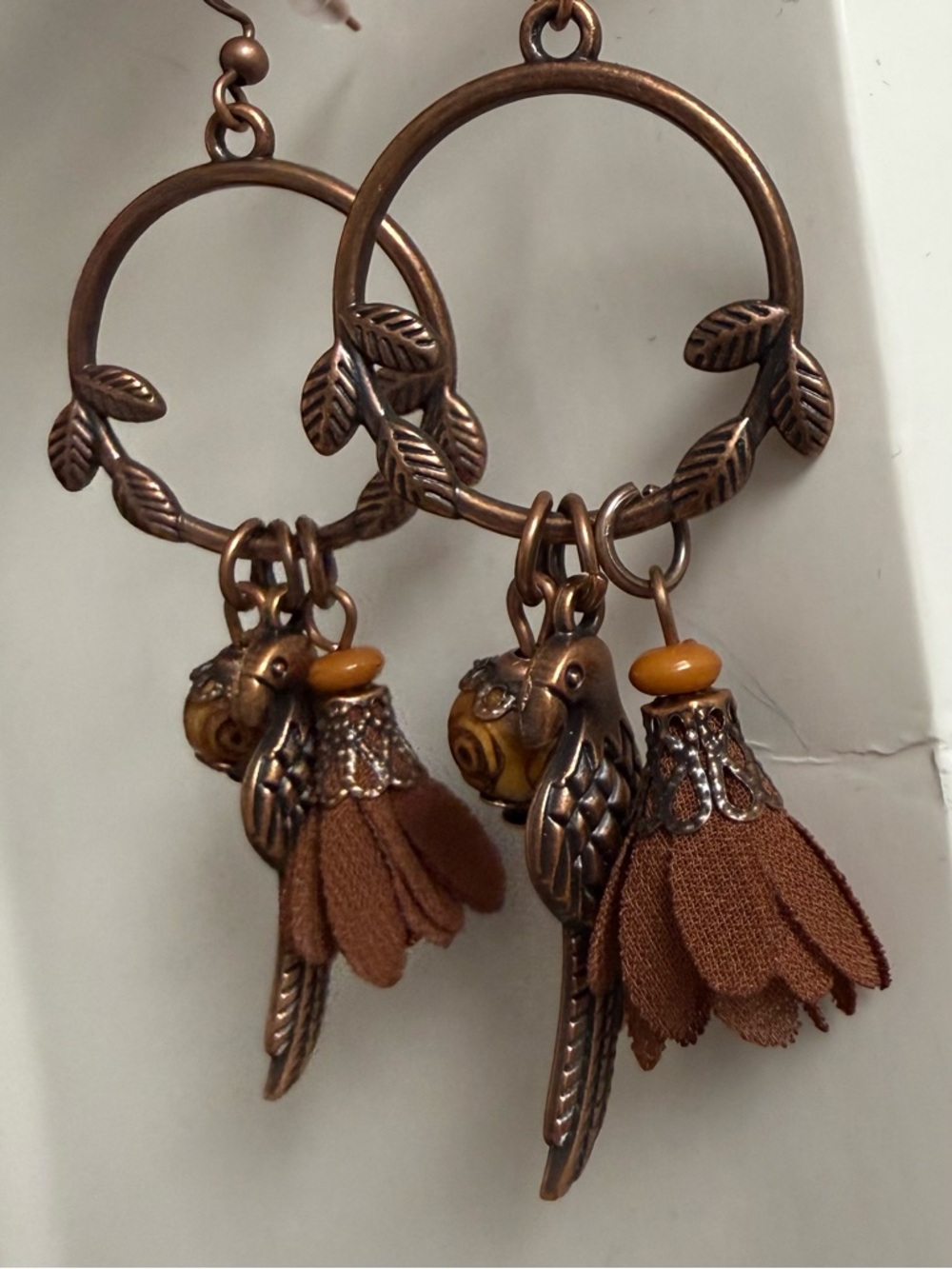 Rock & Vibe Boho Bird Drop Bronze Tone Earrings - Picture 2 of 2